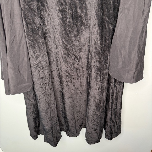 Norisol Ferrari NYC Avant-Garde Velvet Mini Dress Draped Sleeves Rare Sample - Picture 5 of 9